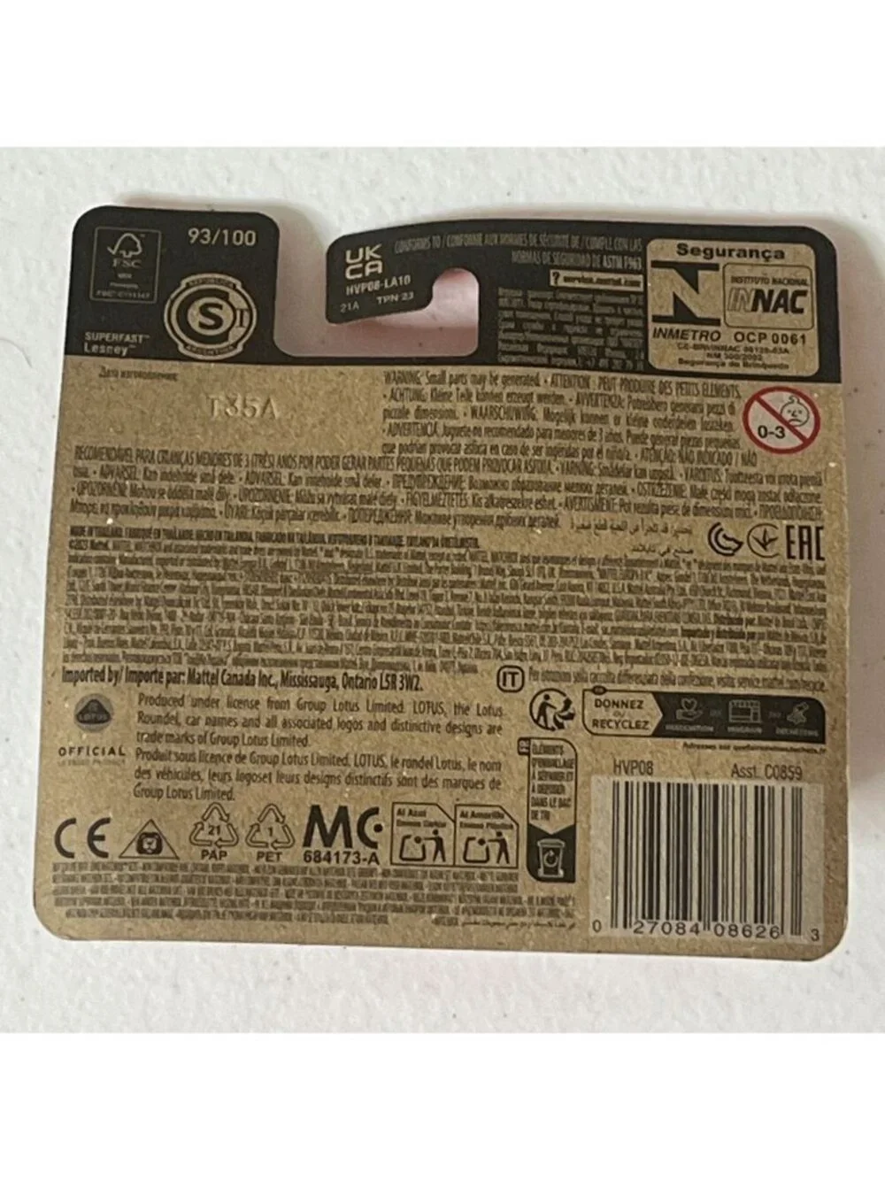 Matchbox 1972 Lotus Europa MBX Highway 93/100 Magenta Diecast NOC